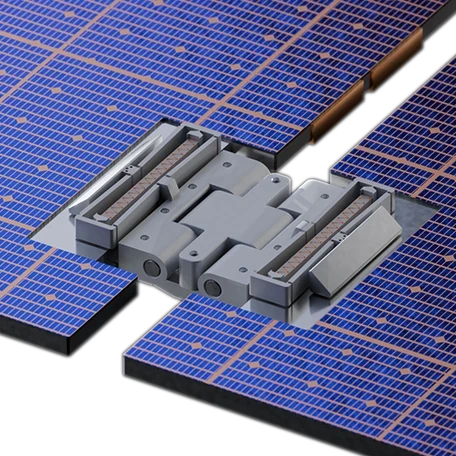 Close-up of the MSAC actuator embedded in a solar-panel hinge